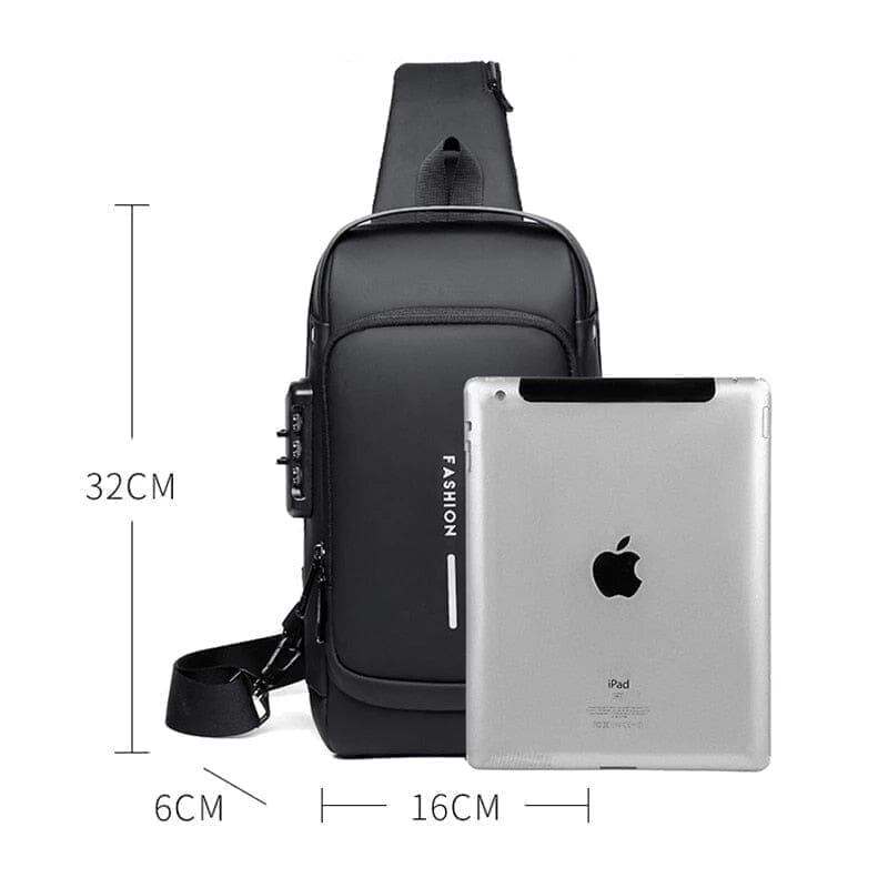 Mochila Anti - Furto com Senha USB Slim Bag - Shoponline